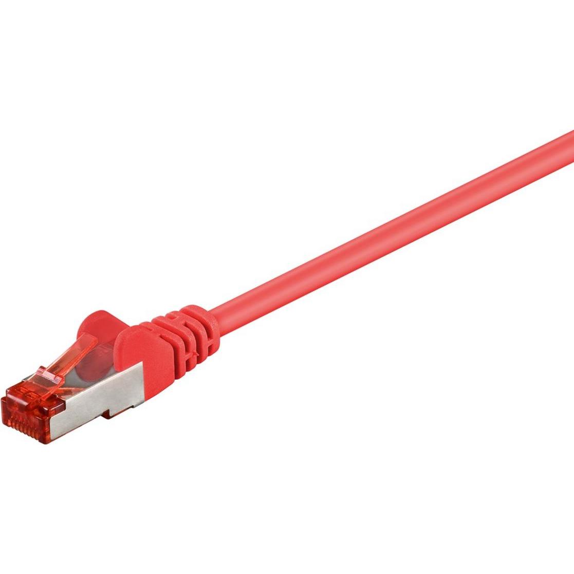 Goobay CAT 6 Patchkabel, S/FTP (PiMF), Rot, 50 m (S/FTP, CAT6, 50 m), Netzwerkkabel