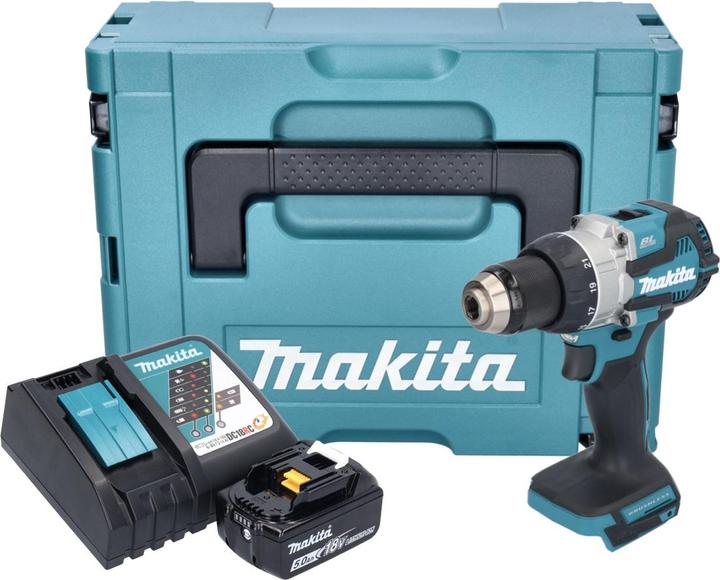 Actual product image Makita DDF 489 RT1J Cordless drill driver 18 V 73 Nm brushless + 1x battery 5.0 Ah + charger + Makpac (Rechargeable battery operated)