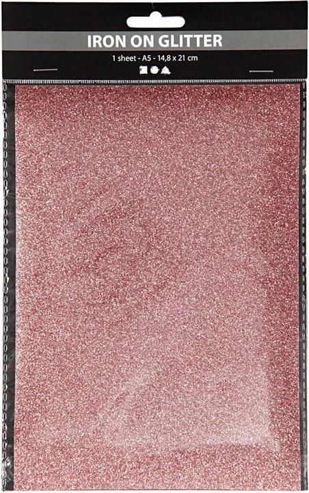 Immagine prodotto Creativ Company Opstrijkfolie Glitter Lichtrood, A5