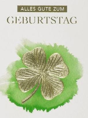 Produktbild ABC Geburtstagskarte Kleeblatt B6 (1 Stk.)
