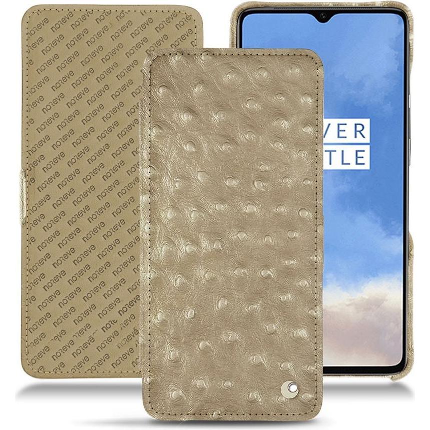 Noreve Lederschutzhülle horizontal (OnePlus 7T), Smartphone Hülle, Beige