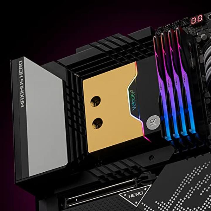 Actual product image EKWB EK-Quantum Velocity² D-RGB, 1700 - nickel + gold