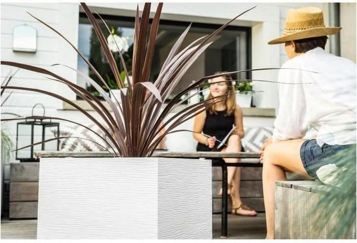 Produktbild EDA Blumentopf Graphit karriert 39 x 39 x 43 cm (39 x 39 x 43 cm)