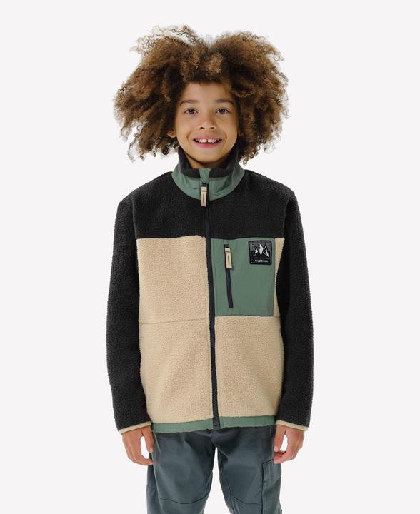 Actual product image Quechua Kids fleece jacket size 122-170 Sherpa warm hiking - NH500 TW (140)