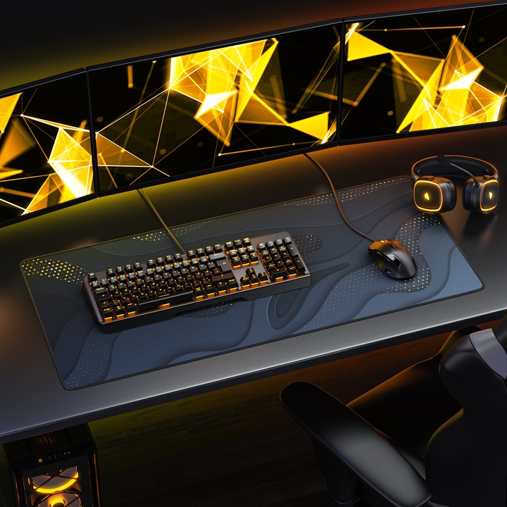 Actual product image Titanwolf Gaming Mouse Pad, 900 x 400mm XXL Speed Gaming Mouse Mat, Mousepad Extra Large Surface, Abstract (XXL)
