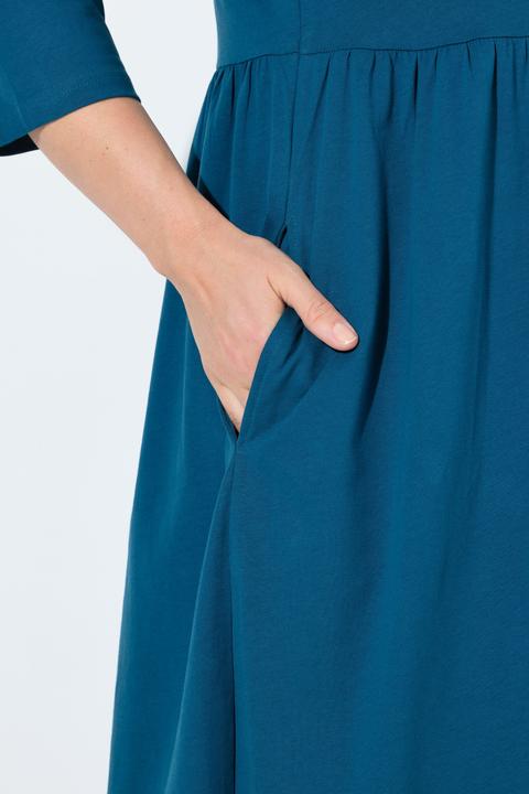 Produktbild Ulla Popken Jerseykleid, A-Linie, Carré-Ausschnitt, 3/4-Arm (42, 44)