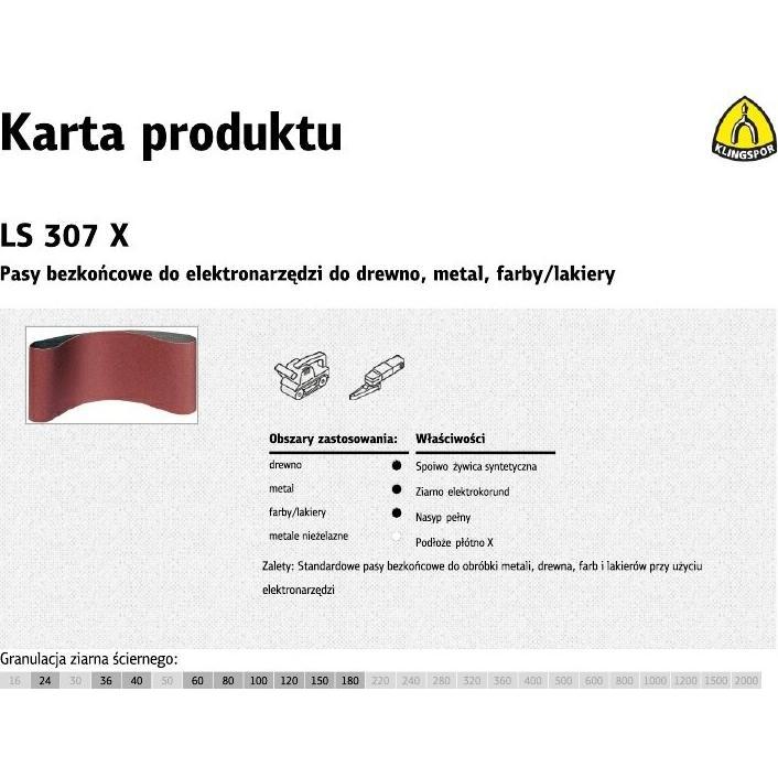 Thumbnail - Klingspor, Schleifmittel, Abrasive belt infinite canvas ls307x 75 * 457 thickness 40 (45128b) 10 pcs. (40)