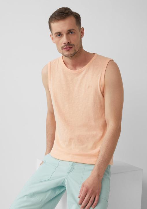 Produktbild S.Oliver T-Shirt Baumwoll-Tanktop mit Flammgarnstruktur (M)