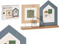 Giftdecor Doppel-Fotorahmen-Haus