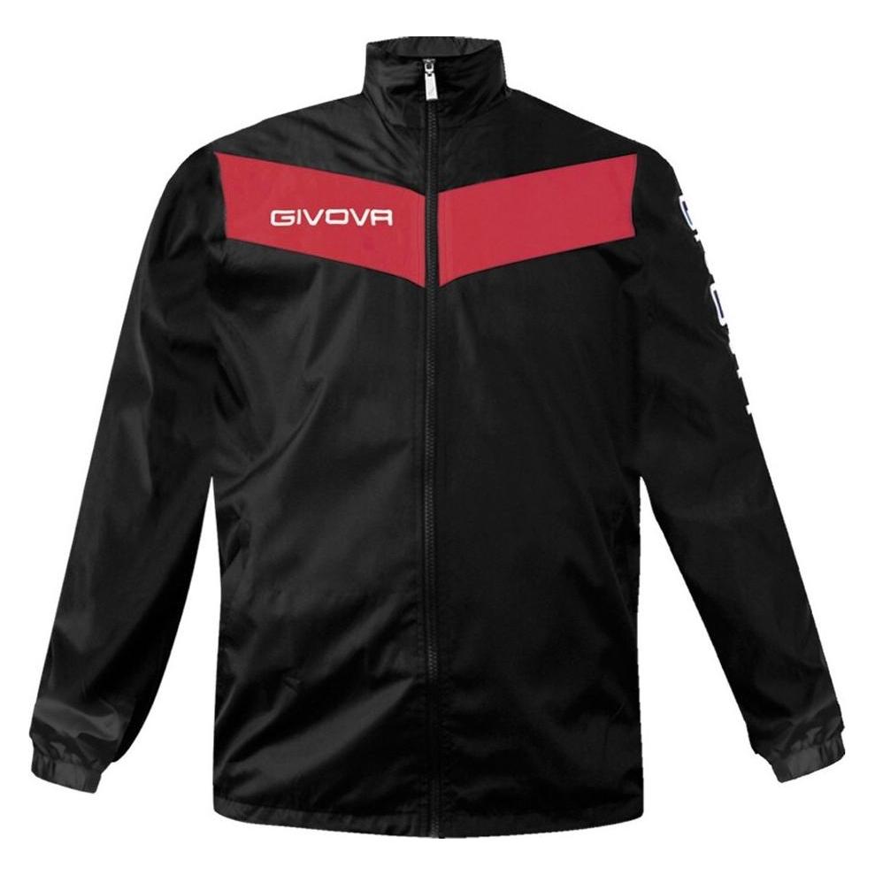 Givova, Herren, Regenjacken, Regen-Scudo-Jacke, Rot, Schwarz, Mehrfarbig, (Xl)