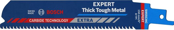 Bosch Professional Zubehör EXPERT 'Thick Tough Metal' S 955 CHC reciprocating saw blade, 3 pieces