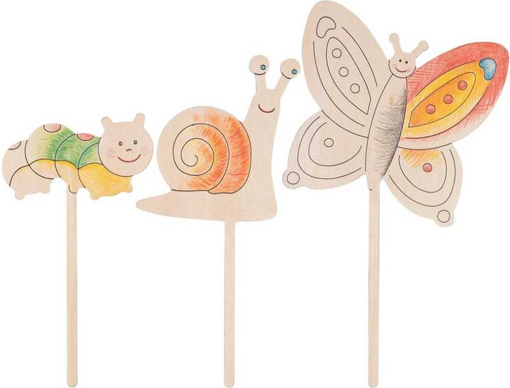 Produktbild Goki Blumenstecker zum Anmalen, 3-fach sortiert