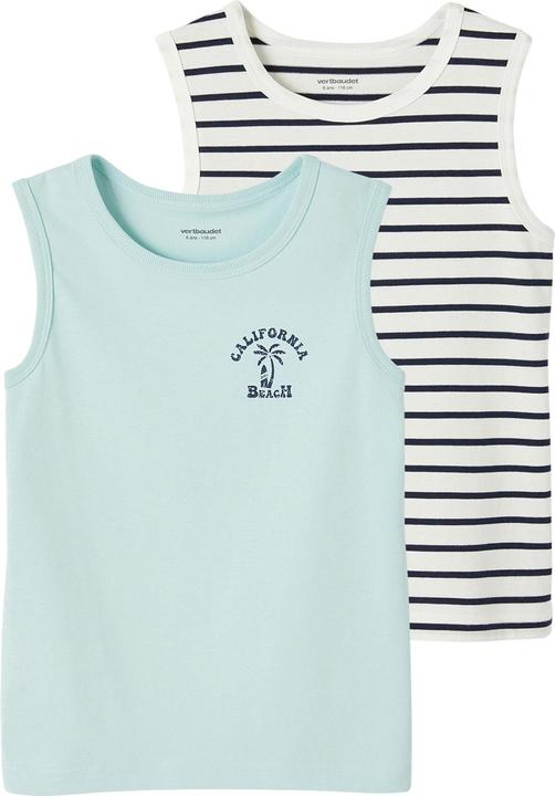 Produktbild Vertbaudet 2er-Pack Jungen Trägershirts mit Recycling-Baumwolle (116)