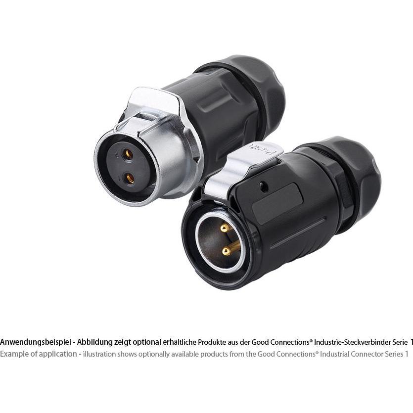 Thumbnail - Good Connections Industrie-Steckverbinder S1, Elektronikkabel + Stecker, Schwarz