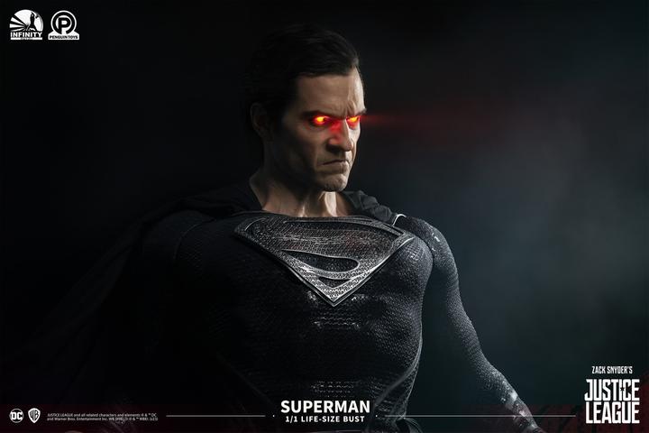 Actual product image Infinity Studios Snyder's Justice League "Superman - Black Version" 1/1 Lifesize Bust