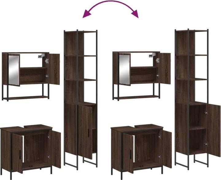 Produktbild vidaXL 3-tlg. Badmöbel-Set