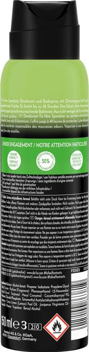 Produktbild Fa Deo Spray Men Speedster 150 ml (Spray, 150 ml)