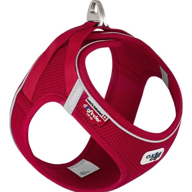 Curli Magnetic Vest Hundegeschirr Air-Mesh Rot S (S, Hund, Allgemein), Halsband + Leine
