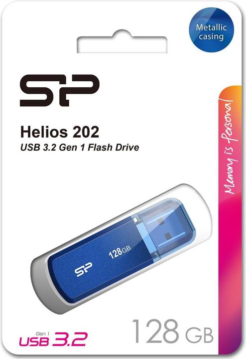 Image du produit Silicon Power memory USB Helios 202 128GB USB 3.2 Blue (128 Go, USB-A)