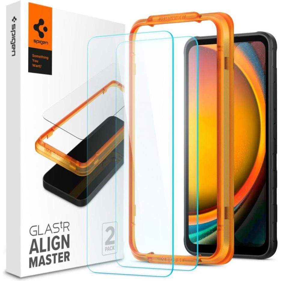 Spigen ALM Glas.tR gehärtetes Glas für Samsung Galaxy XCover 7 - 2 Stk. (2 Stück, Samsung Galaxy S21), Smartphone Schutz...