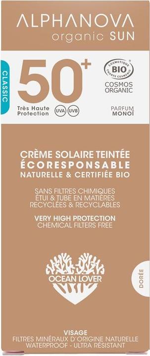 Immagine prodotto Alphanova SUN Cream Crema colorata organica SPF50+ senza nanoparticelle (Crema solare, SPF 50+, 50 ml, 500 g)