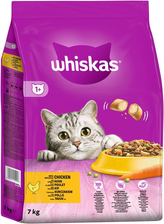 Produktbild Whiskas Trocken 1+ Huhn (Adult, 1 Stk., 7000 g)