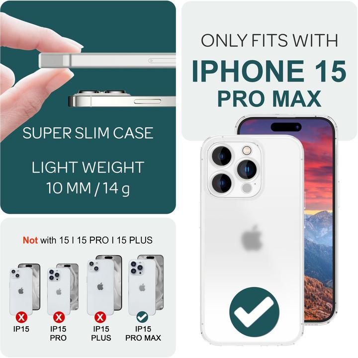 Image du produit Nalia Étui rigide mat extrêmement fin de 0,3 mm d'épaisseur (Apple iPhone 15 Pro Max)