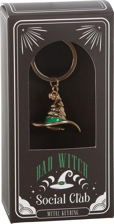 Actual product image Something Different Bad Witch Witch Hat Alloy Keyring