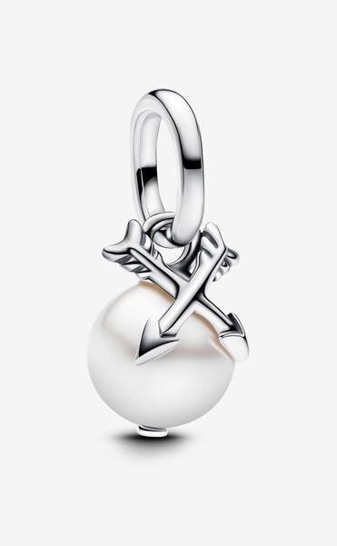 Produktbild Pandora Pearl & Arrows Mini Dangle Charm (Silber 925, Sterlingsilber)