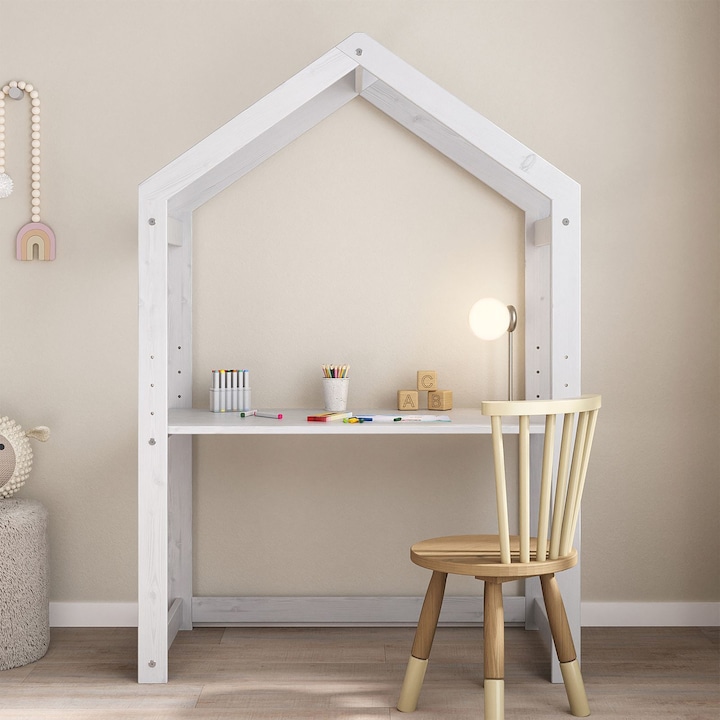 Image du produit IDIMEX Kinderschreibtisch LIA höhenverstellbar - Weiss