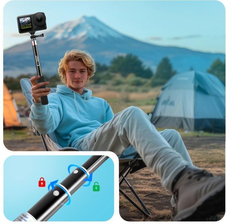 Immagine prodotto Tech-Protect GA100 Monopad & Selfie Stick for GoPro / DJI - Black