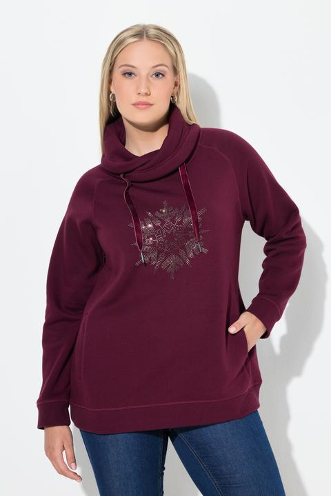 Produktbild Ulla Popken Sweatshirt, Schneeflocke, Stehkragen, Langarm (60)