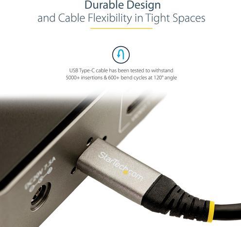 Image du produit StarTech .com 3ft (1m) USB Cable 10Gbps, USB-IF Certified USB-C Cable, USB 3.1/3.2 Gen 2 Type-C Cable, 100W (1 m, 100 W)