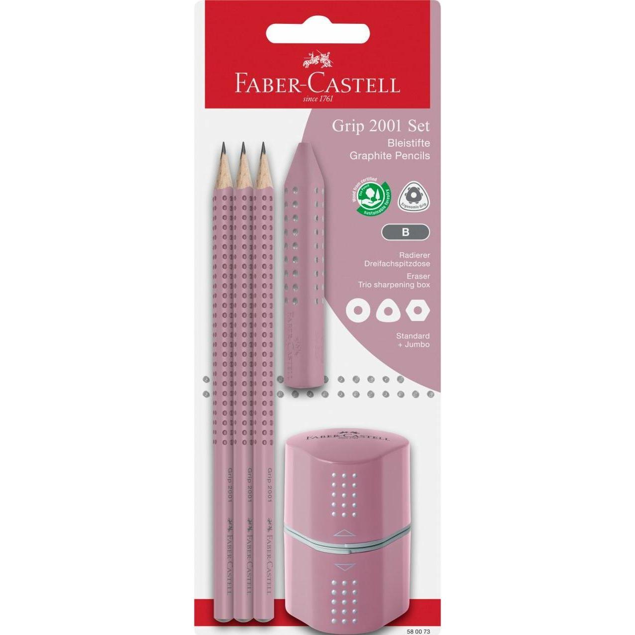 Faber-Castell, Bleistift, Grip 2001 (B, 3 x)