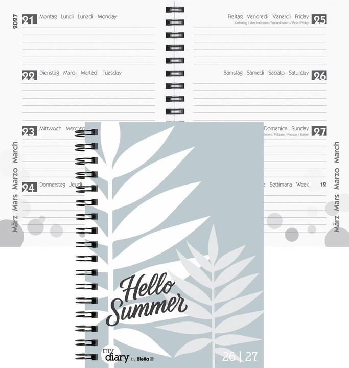 Image du produit Biella Agenda scolaire mydiary Wire-O (12 x 16,5 cm, 1 semaine / 2 pages)