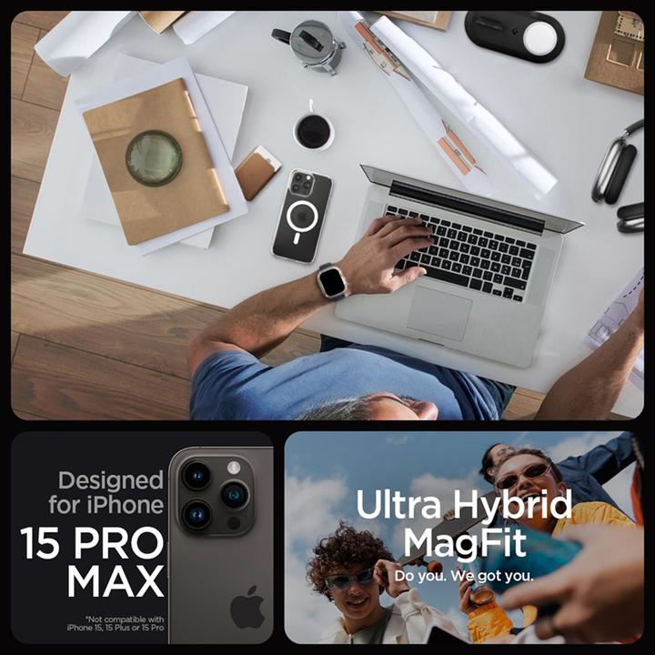 Produktbild Spigen Ultra Hybrid MAG iPhone 15 Pro Max 6,7" Magsafe frost clear ACS06580 (Apple iPhone 15 Pro Max)