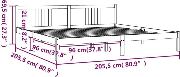 Image du produit vidaXL Bettrahmen (200 x 200 cm)
