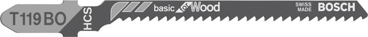 Actual product image Bosch Professional Zubehör Jigsaw blade T 119 BO Basic for Wood, pack of 3