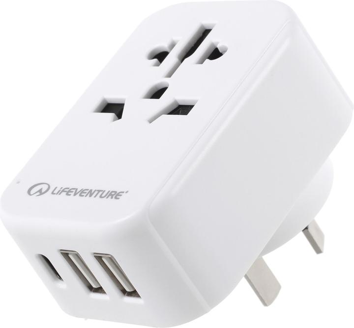 Actual product image Lifeventure World to AUS/China Travel Adaptor with USB (& USB C)