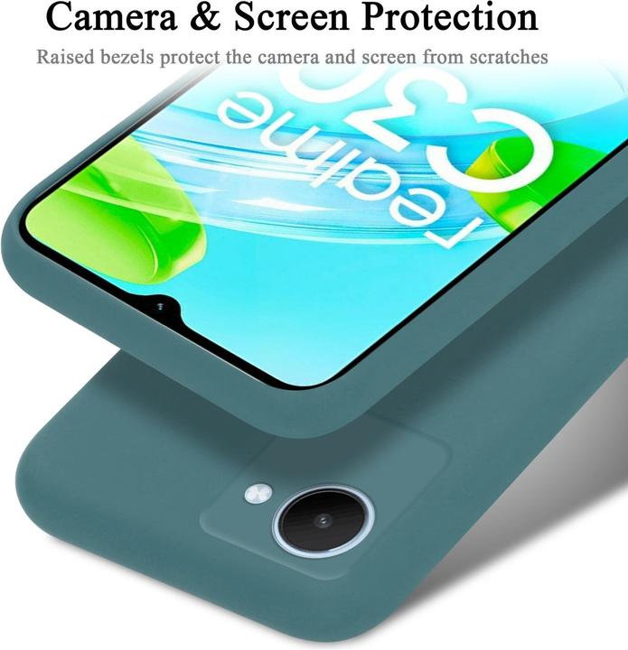Image du produit Cadorabo TPU Liquid Silicone Case Housse pour Realme C30 / Narzo 50i PRIME (Realme Narzo 50i Prime, Nokia C30)