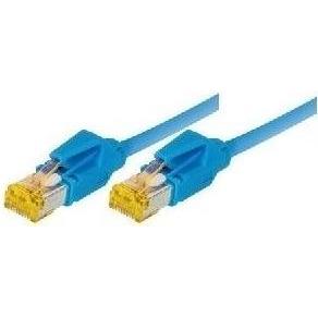 Tecline Patchkabel S/FTP, PiMF, Cat 6a, blau, 15,0 m Für 10 Gigabit/s, halogenfrei, mit Draka-Kabel und Hiro (S/FTP, CAT...