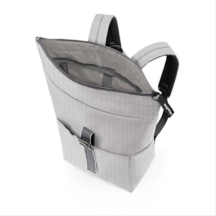 Actual product image reisenthel rolltop backpack herringbone grey (22 l)