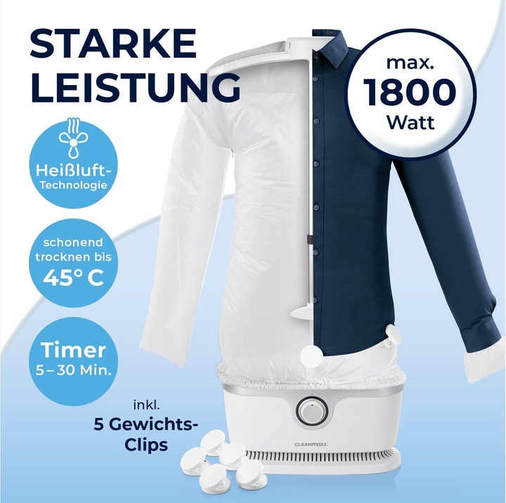 Produktbild CleanMaxx Bügler für Hemden & Blusen (1800 W)
