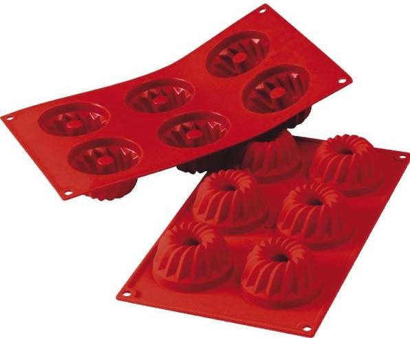 Produktbild Silikomart Mini-Gugelhupfform 6er, Silikon, Länge: 300 mm, Breite: 175 mm