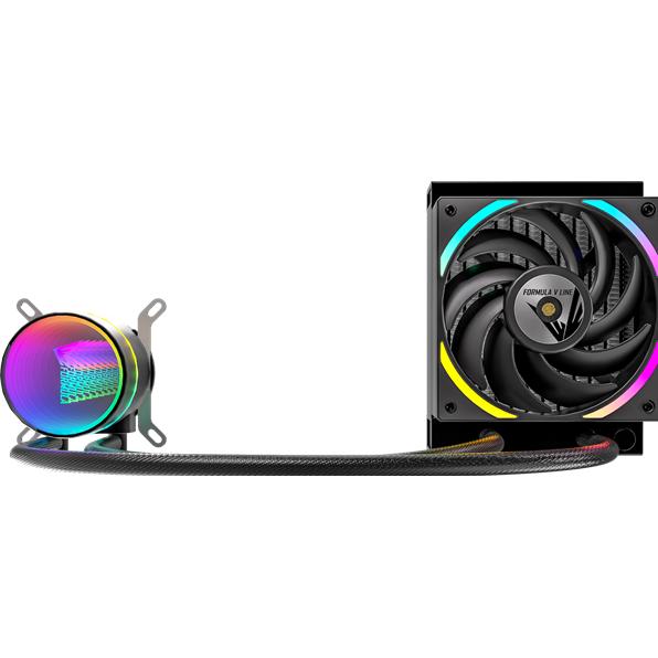 Formula CPU Water Cooler - Oasis L120 ARGB BK (1x12cm, ARGB LED, fekete), Raffreddamento ad acqua CPU, Nero