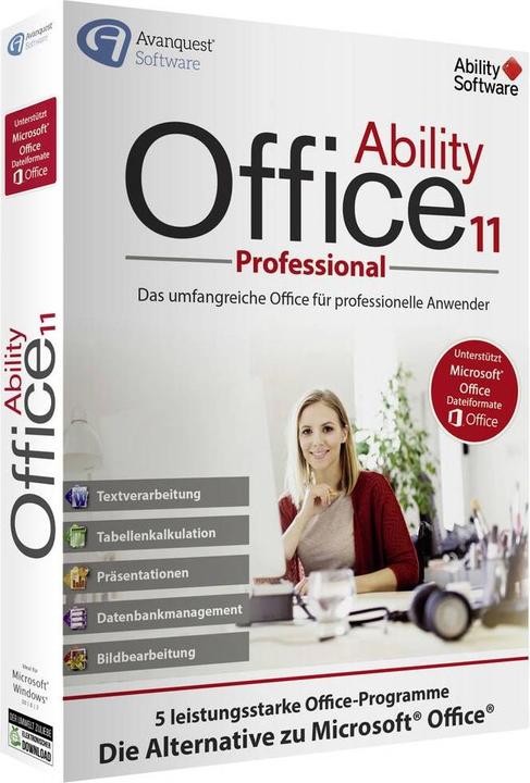 Produktbild Avanquest Ability Office 11 Professional (Code in a Box) (1 User)