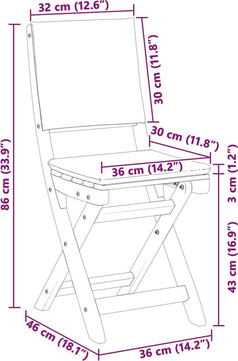 Produktbild vidaXL Aussen Bistro-Stühle