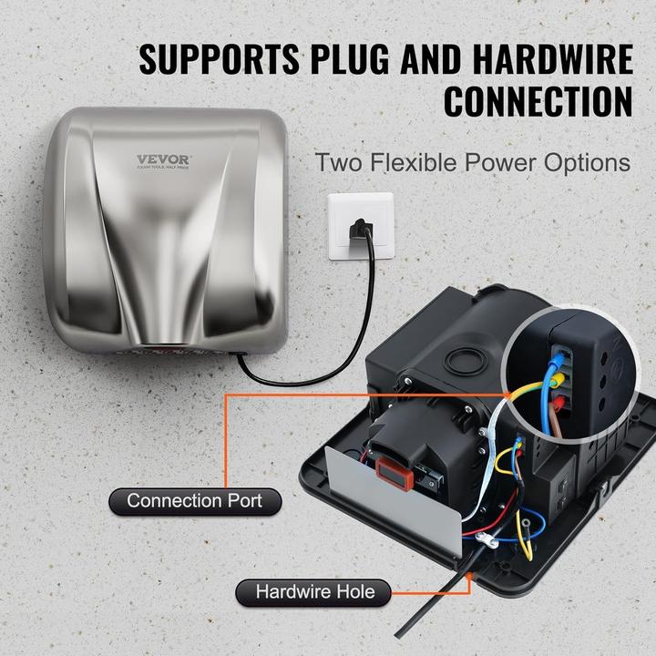 Actual product image Vevor Heavy Duty Commercial Hand Dryer