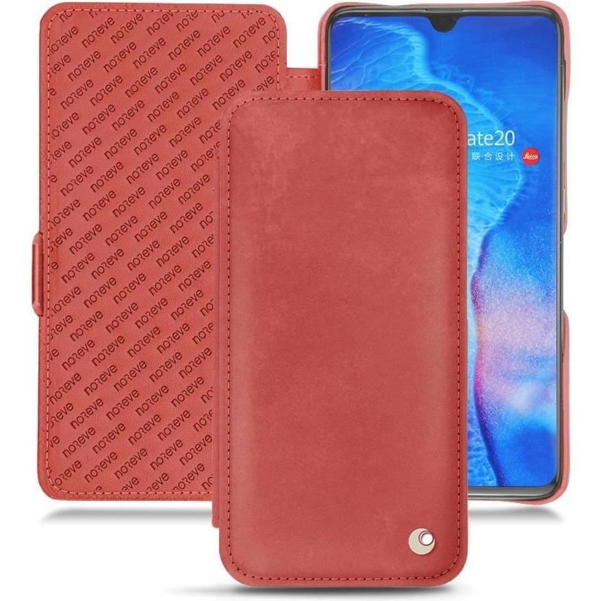 Noreve Lederschutzhülle horizontal (Huawei Mate 20), Smartphone Hülle, Rot