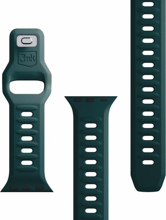 Produktbild 3MK Silicone Watch Strap zielony/ evergreen dla Apple Watch 38/40/41mm (Edelstahl, Silicone)
